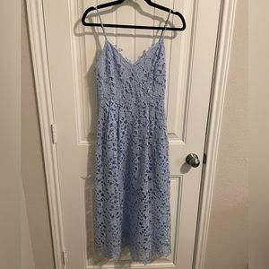 Light blue ASTR the label lace midi dress